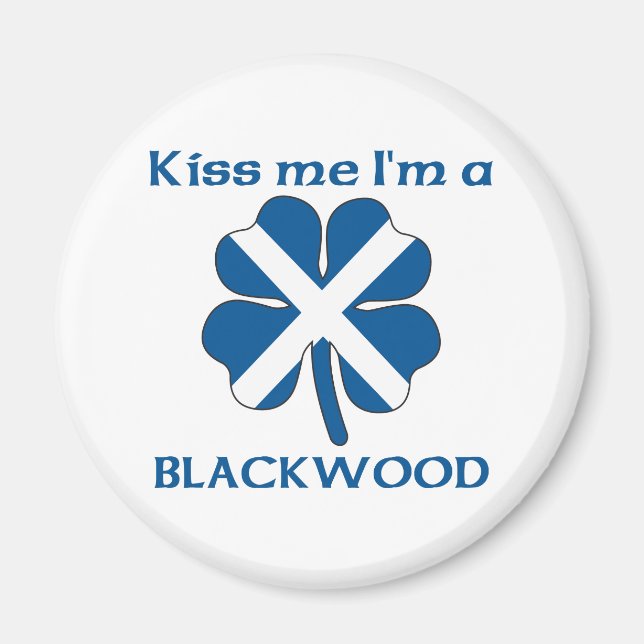 Íman Beijo escocês personalizado Eu sou Blackwood (Frente)