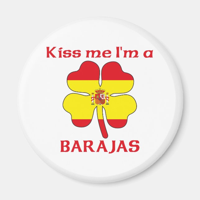 Íman Beijo espanhol personalizado Eu sou Barajas (Frente)
