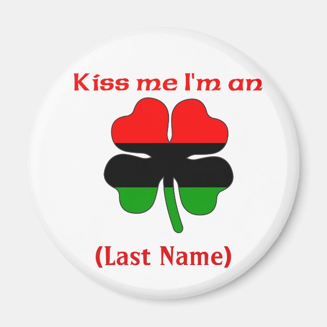 Íman Beijo Personalizado Sou uma Magna Afro-Americana (Frente)