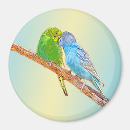 Íman Beijos bonitos - acrílicos em fundo pastel
