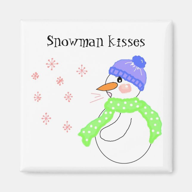 Íman Beijos de Boneco de Neve (Frente)