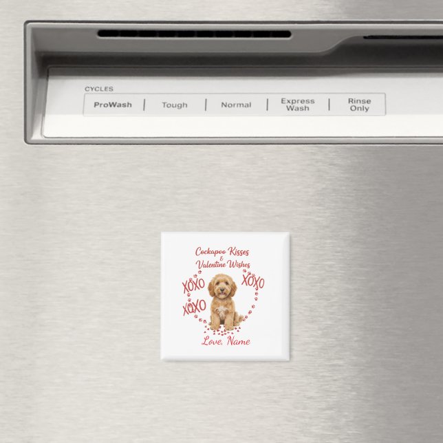 Íman Beijos Personalizados de Cockapoo - Desejos de São (In Situ (Dishwasher))