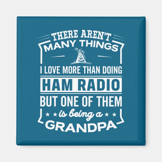 Íman Being A Ham Radio Grandpa Funny Old Man  (Frente)