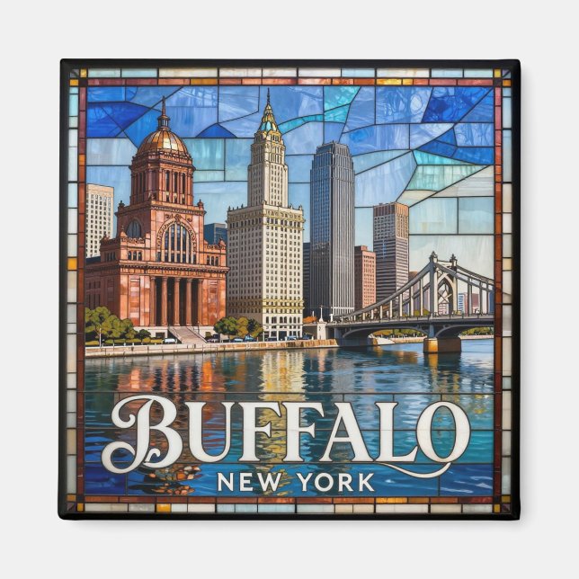 Íman Beira-Mar de Buffalo Nova York 🌉 (Frente)