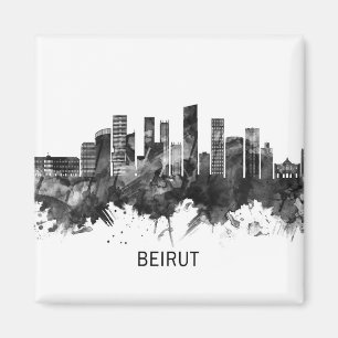 Íman Beirut Lebanon Skyline BW