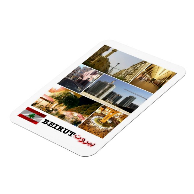 Íman Beirute - Mosaico - Líbano - Magnet (Left Side)