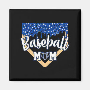 Íman Beisebol Mãe Placa Casa Dobra De Sorvete Com Sprin