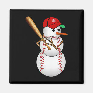 Íman Beisebol Snowman Neve Natal Natal Presente Homens 