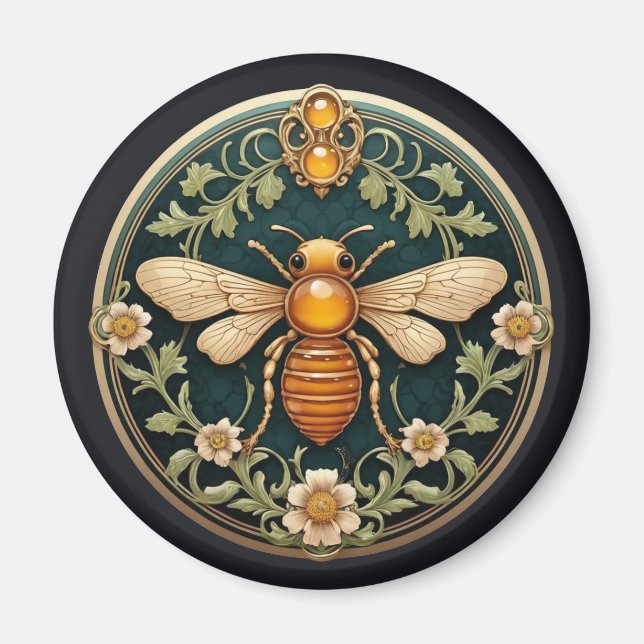 Íman Bela Abelha Art Nouveau (Frente)