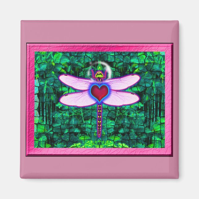 Íman Bela Arte Enquadrada “Dragonfly Enquadrada com Efe (Frente)