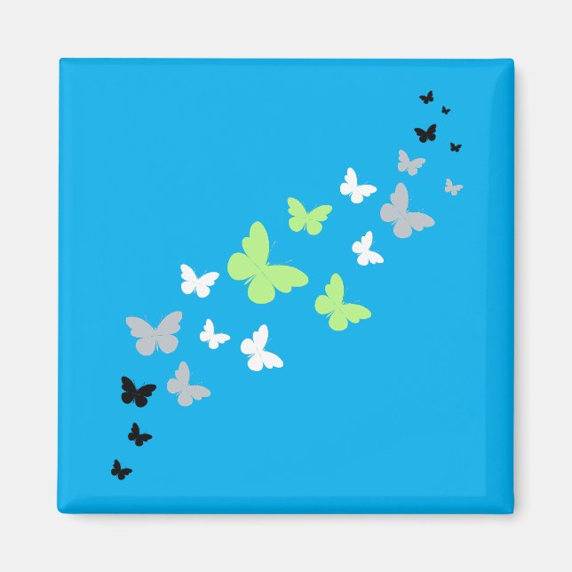 Íman Bela Borboleta Agender Pride (Frente)