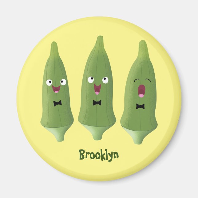 Íman Bela caricatura de okra (Frente)