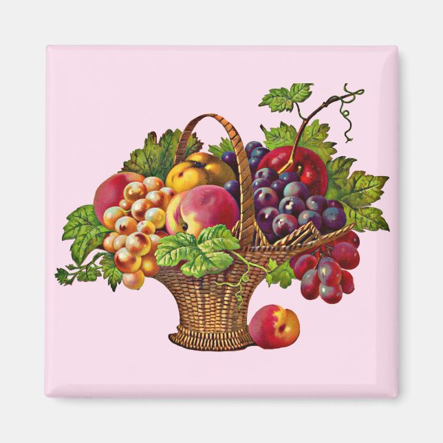 Íman bela cesta de fruta vitoriana (Frente)