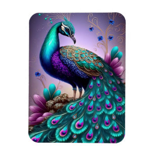Íman Bela Coloração Peacock Peafowl Bird Willife