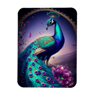 Íman Bela Coloração Peacock Peafowl Bird Willife