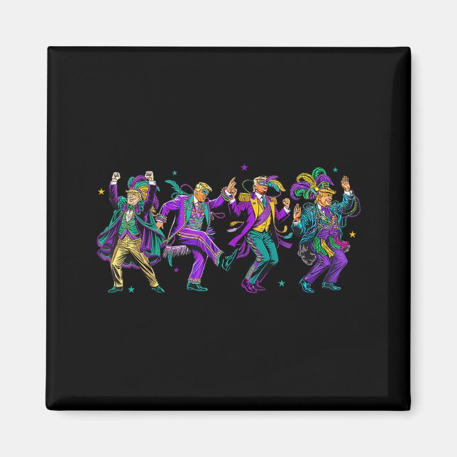 Íman Bela dança de tromboço Mardi Gras Dia Engraçado Tr (Frente)
