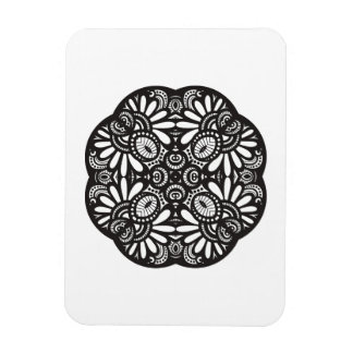 Íman Bela Deco Black Square Doodle