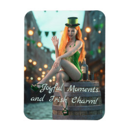 Íman Bela Dia de São Patrício Sentada em um barril