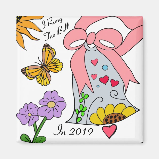 Íman Bela e fita de cancer da mama (Frente)