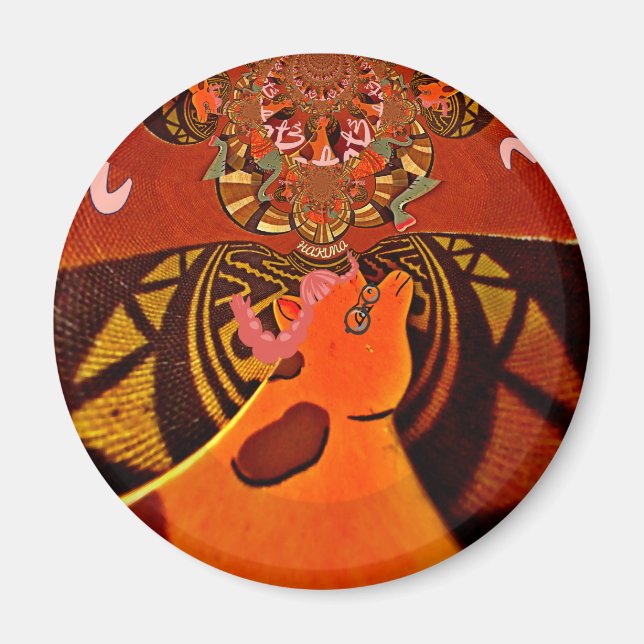 Íman Bela e incrível Girafa ama animais safari (Frente)