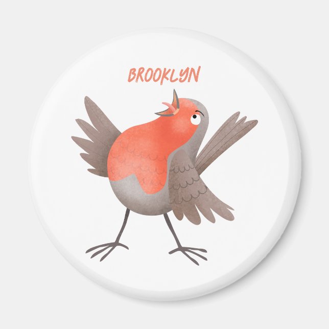 Íman Bela fotografia de pássaro latino (Frente)