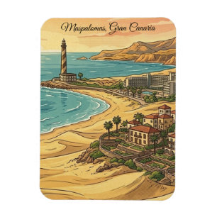 Íman Bela paisagem de Maspalomas Gran Canaria Dunas