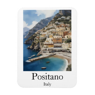 Íman Bela pintura da paisagem de Positano Itália