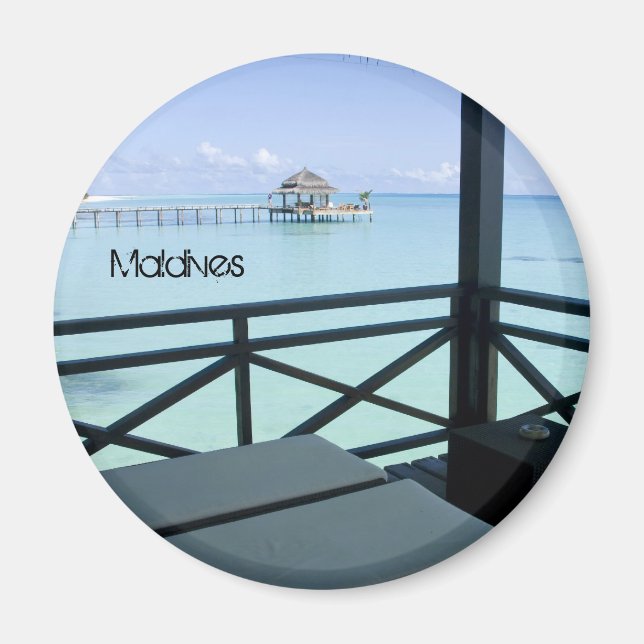 Íman Bela praia em maldivas (Frente)