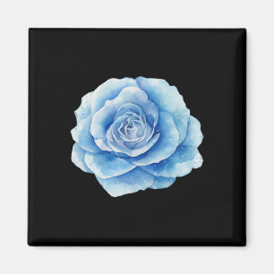 Íman Bela Rosa Azul Solitária em Ioga de Ginásio em Aqu
