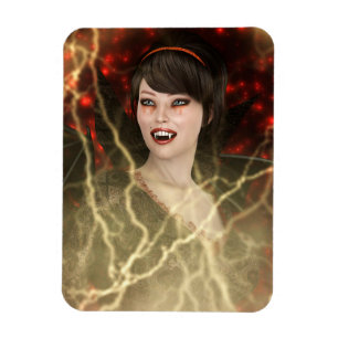 Íman Bela Senhora Vamp Estilo Perfeito de Bruxa no Hall