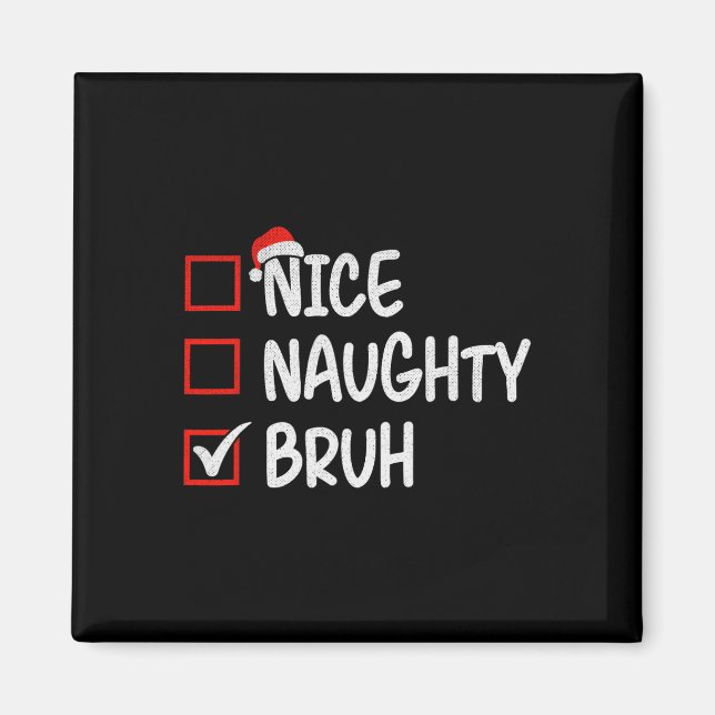 Íman Bela travessa Bruh Engraçado Natal 1 (Frente)