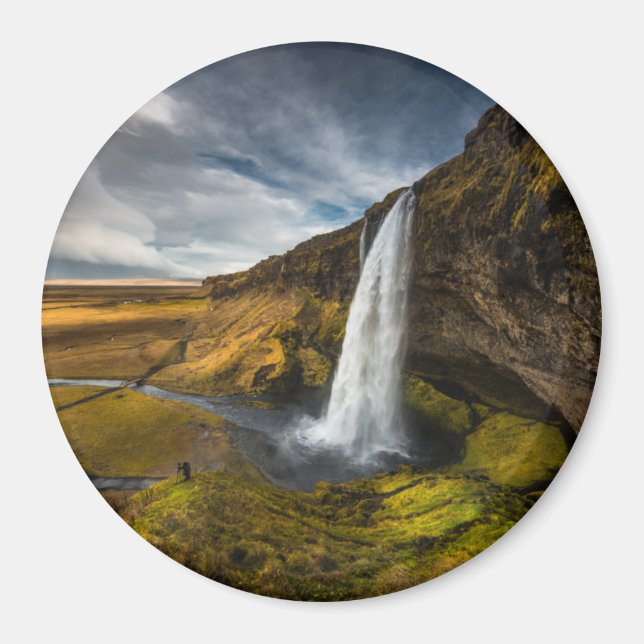 Íman Bela Visão Paisagista de Seljalandsfoss (Frente)