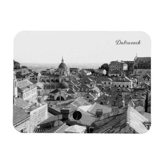 Íman Bela vista de Dubrovnik, Croácia (Horizontal)