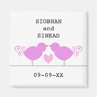 Íman Belas Aves Azuis Lésbicas Ímãs, Ímã de Data Especi