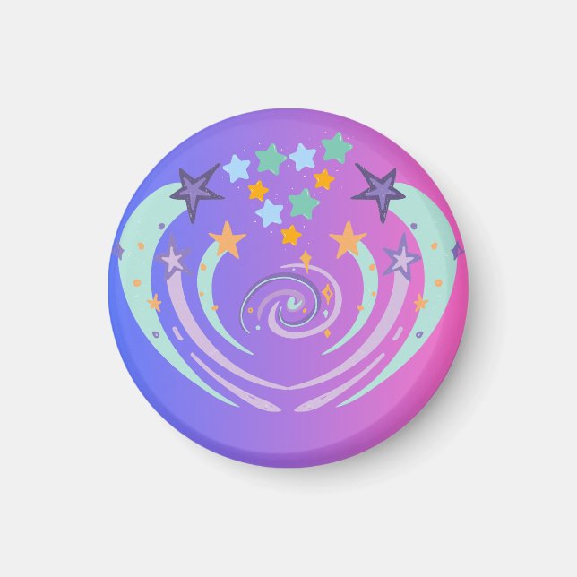 Íman belas estrelas e coração (Frente)
