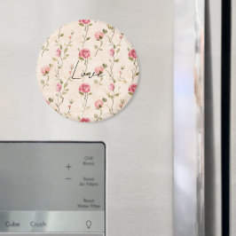 Íman Belas Rosas Rosa Creme Floral Amor