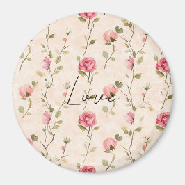 Íman Belas Rosas Rosa Creme Floral Amor