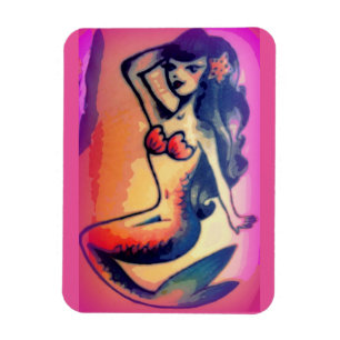 Íman beleza de cabelo escuro da sereia