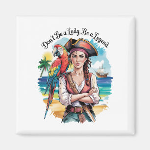 Íman Beleza Do Buccaneer Pirata Feminina No Convés