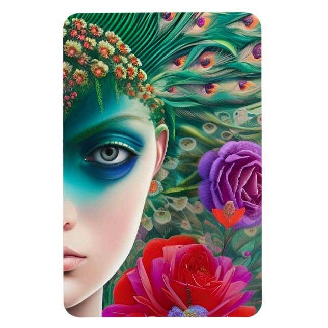 Íman Beleza feminina Penas de chá (Vertical)