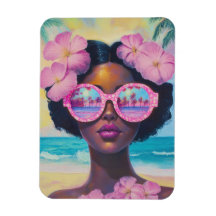 Beleza tropical em tons de rosa