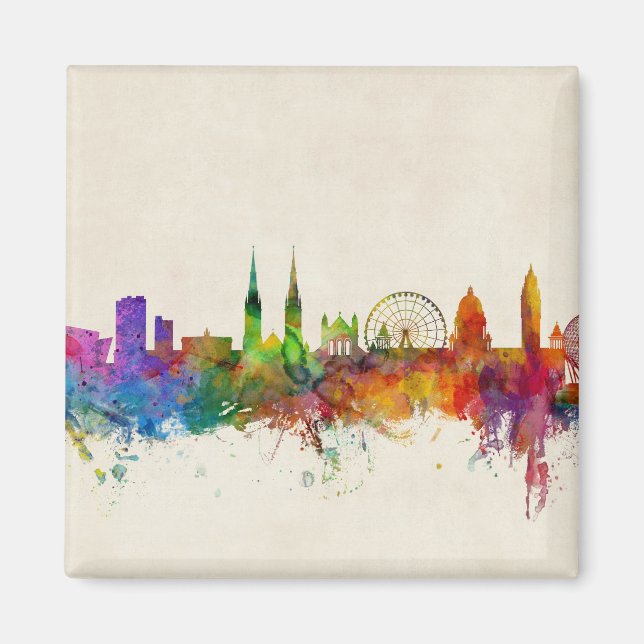 Íman Belfast Norte Ireland Skyline (Frente)