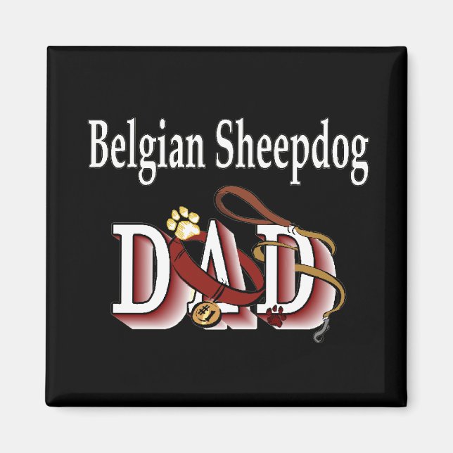 Íman belgiana sheepdog pai Magnet (Frente)