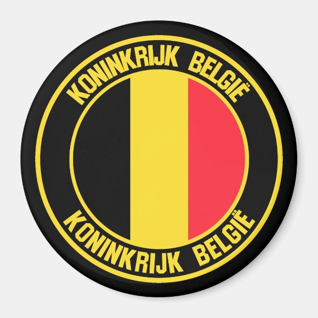 Íman Bélgica Round Emblem (Frente)