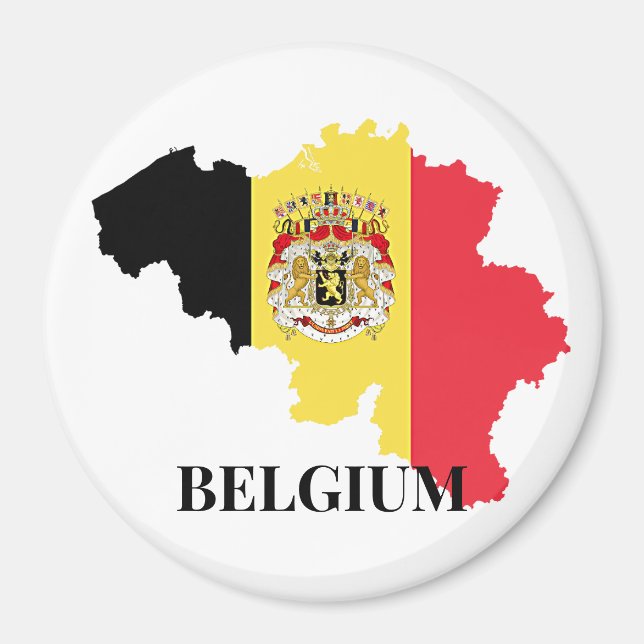 Íman Bélgica Silhouette, bandeira (Frente)