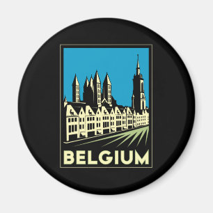 Íman belgium europe art deco retro viagem vintage