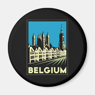 Íman belgium europe art deco retro viagem vintage