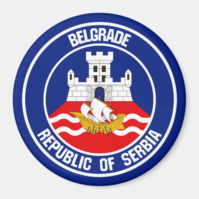 Íman Belgrado Round Emblem (Frente)