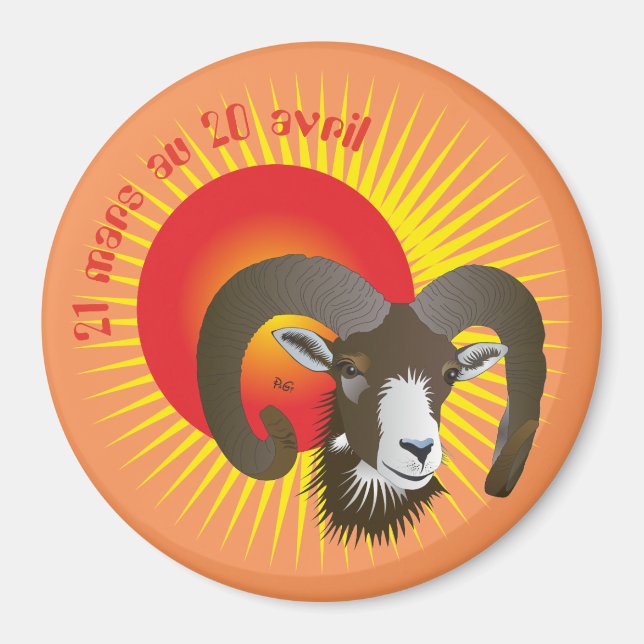 Íman Bélier 21 mars au 20 avril Magnet (Frente)