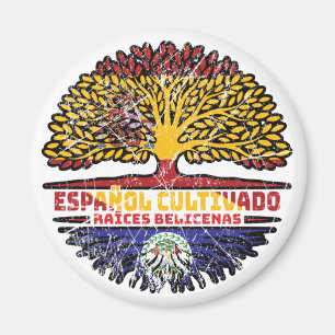 Íman Belize Belizenho Espanha Espanhol Raízes da Árvore